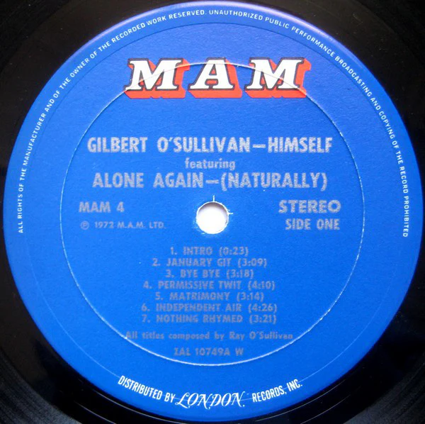 Gilbert O'Sullivan - Himself (LP, Album, RE, Wad) (Very Good Plus (VG+)) - Image 3
