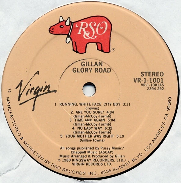 Gillan - Glory Road (LP, Album, PRC) (Very Good Plus (VG+)) - Image 2