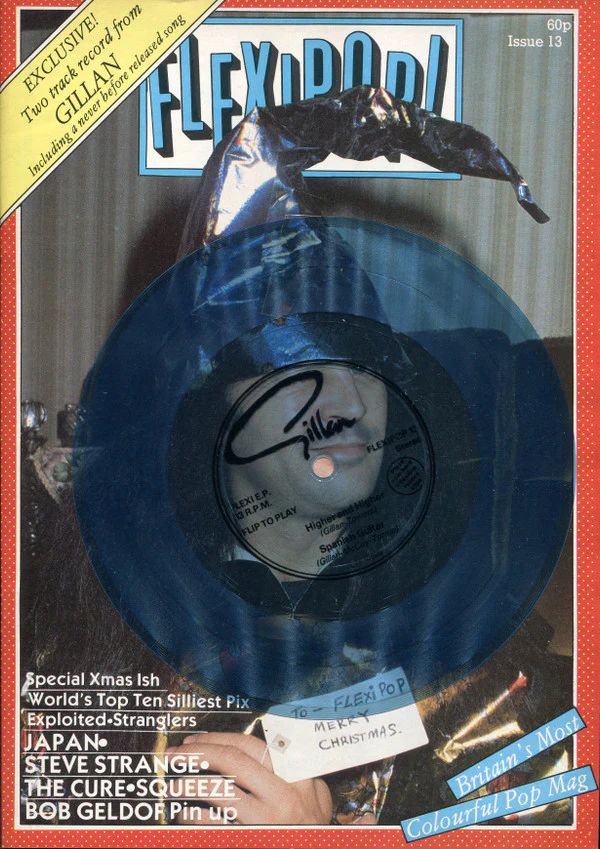 Gillan - Higher And Higher / Spanish Guitar (Flexi, 7", S/Sided, EP, Blu) (Very Good Plus (VG+)) - Image 4