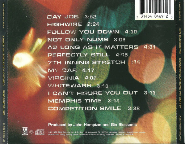 Gin Blossoms - Congratulations I'm Sorry (CD, Album) (Near Mint (NM or M-)) - Image 2