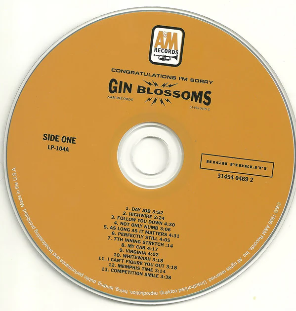 Gin Blossoms - Congratulations I'm Sorry (CD, Album) (Near Mint (NM or M-)) - Image 3