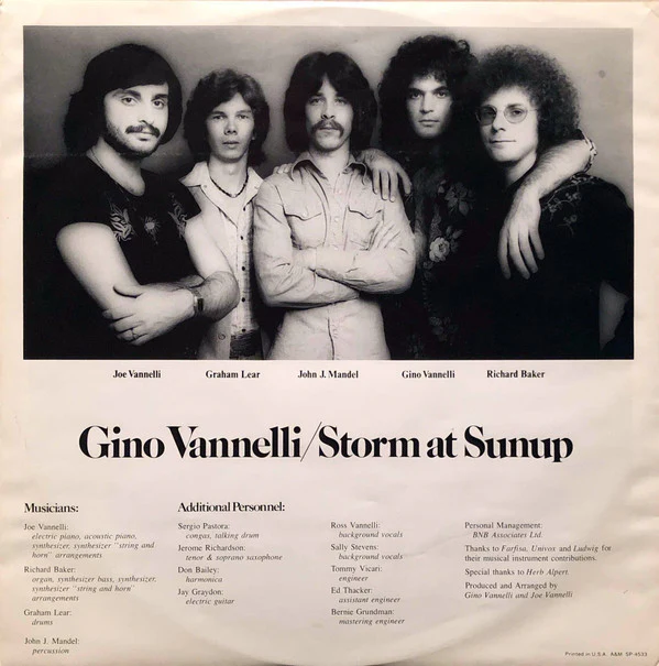 Gino Vannelli - Storm At Sunup (LP, Album, Pit) (Near Mint (NM or M-)) - Image 4