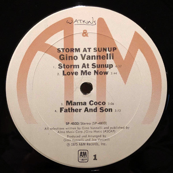 Gino Vannelli - Storm At Sunup (LP, Album, Pit) (Near Mint (NM or M-)) - Image 5