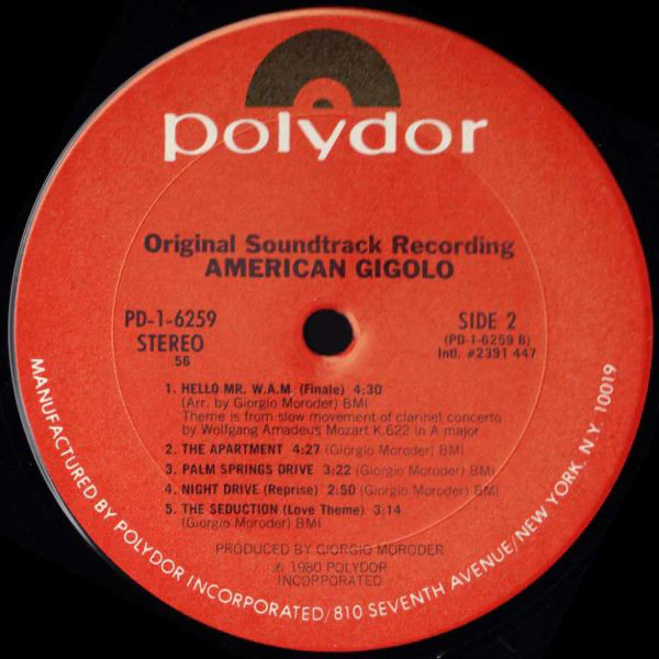 Giorgio Moroder - American Gigolo (Original Soundtrack Recording) (LP, Album, 56 ) (Near Mint (NM or M-)) - Image 4