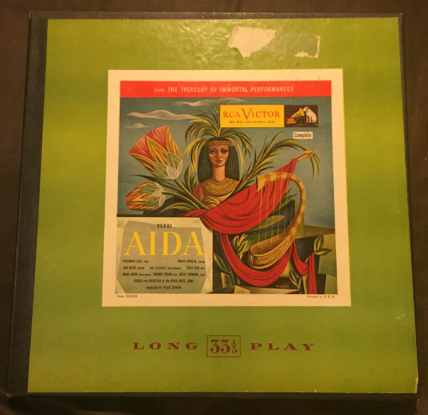 Giuseppe Verdi / Beniamino Gigli, Gino Bechi, Maria Caniglia, Ebe Stignani, Italo Tajo, Maria Huder, Tancredi Pasero, Adelio Zagonara, Tullio Serafin - Aida (4xLP) (Very Good Plus (VG+))