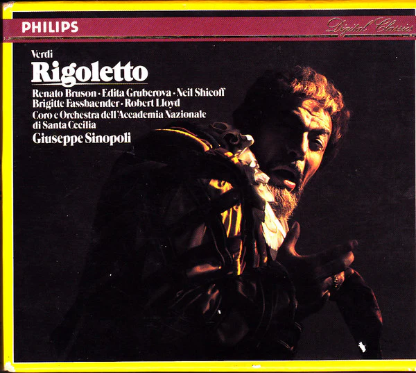 Giuseppe Verdi - Renato Bruson · Edita Gruberova · Neil Shicoff · Brigitte Fassbaender · Robert Lloyd · Coro dell'Accademia Nazionale di Santa Cecilia E Orchestra dell'Accademia Nazionale di Santa Cecilia, Giuseppe Sinopoli - Rigoletto (2xCD, Album +
