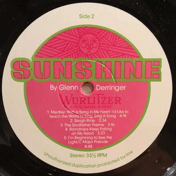 Glenn Derringer - Sunshine (LP, Album) (Mint (M)) - Image 4