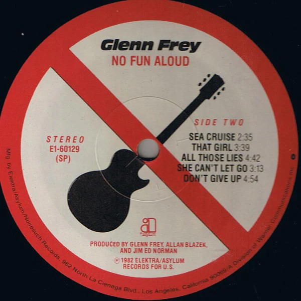 Glenn Frey - No Fun Aloud (LP, Album, SP ) (Very Good Plus (VG+)) - Image 4