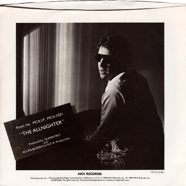 Glenn Frey - The Allnighter (7", Single) (Very Good Plus (VG+)) - Image 2