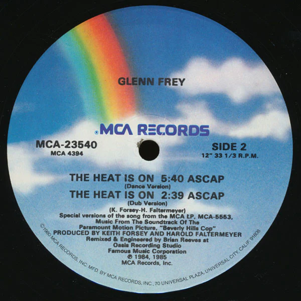 Glenn Frey - The Heat Is On (12") (Near Mint (NM or M-)) - Image 2