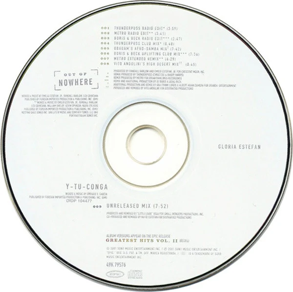 Gloria Estefan - Out Of Nowhere (CD, Maxi) (Near Mint (NM or M-)) - Image 4