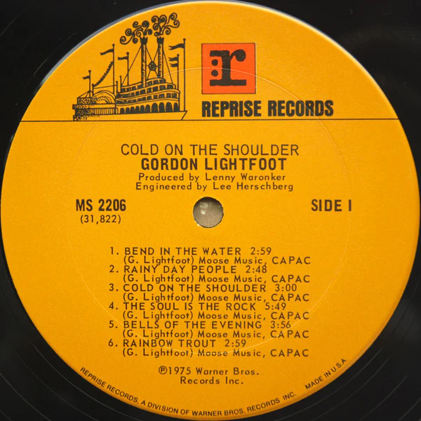 Gordon Lightfoot - Cold On The Shoulder (LP, Album, Pit) (Near Mint (NM or M-)) - Image 3
