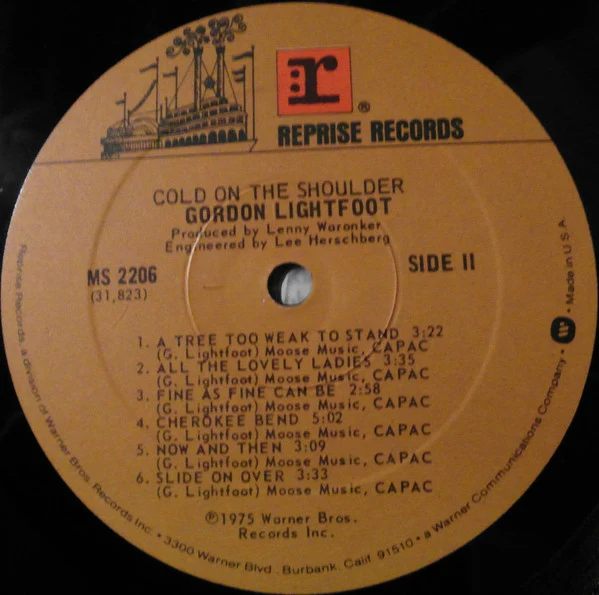 Gordon Lightfoot - Cold On The Shoulder (LP, Album) (Very Good Plus (VG+)) - Image 4