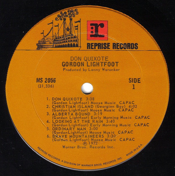 Gordon Lightfoot - Don Quixote (LP, Album, Pit) (Near Mint (NM or M-)) - Image 3