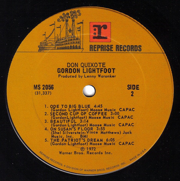 Gordon Lightfoot - Don Quixote (LP, Album, Pit) (Near Mint (NM or M-)) - Image 4