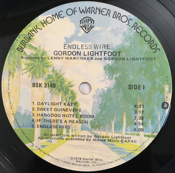 Gordon Lightfoot - Endless Wire (LP, Album, Jac) (Near Mint (NM or M-)) - Image 3