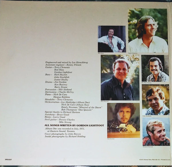 Gordon Lightfoot - Gord's Gold (2xLP, Comp, Pin) (Very Good (VG)) - Image 2