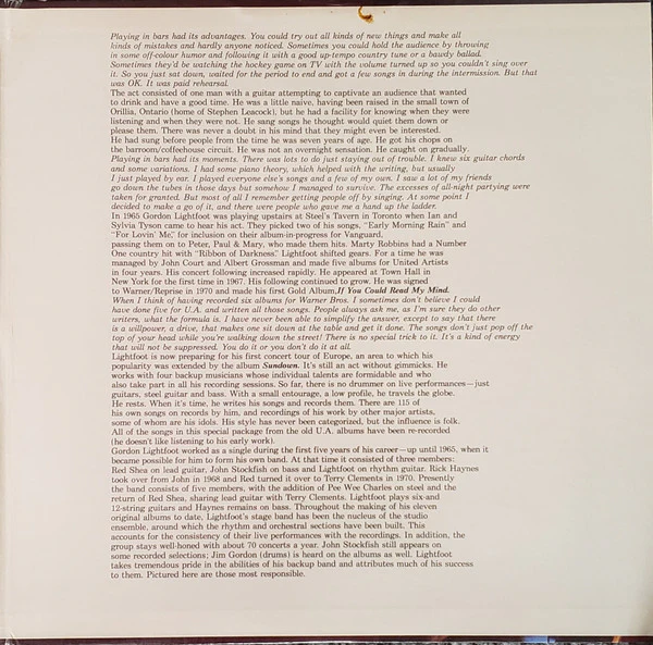 Gordon Lightfoot - Gord's Gold (2xLP, Comp, Win) (Near Mint (NM or M-)) - Image 4