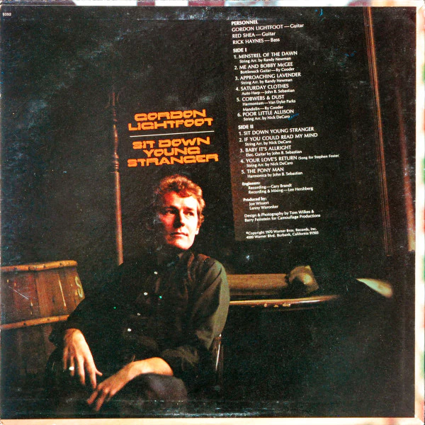 Gordon Lightfoot - Sit Down Young Stranger (LP, Album, Pit) (Very Good Plus (VG+)) - Image 2