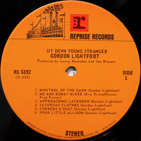Gordon Lightfoot - Sit Down Young Stranger (LP, Album, Pit) (Very Good Plus (VG+)) - Image 3