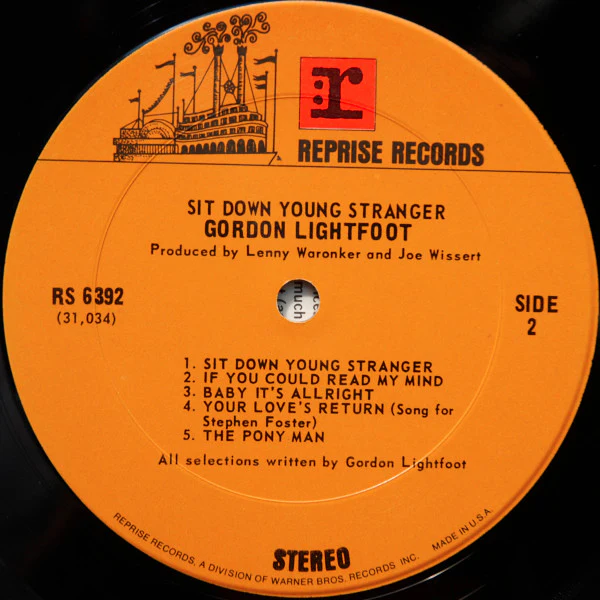 Gordon Lightfoot - Sit Down Young Stranger (LP, Album, Pit) (Very Good Plus (VG+)) - Image 4