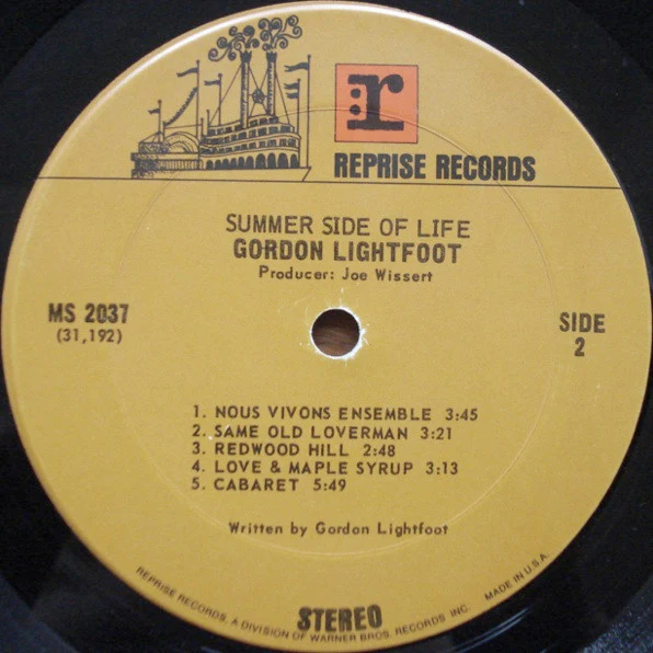 Gordon Lightfoot - Summer Side Of Life (LP, Album, Ter) (Very Good Plus (VG+)) - Image 4