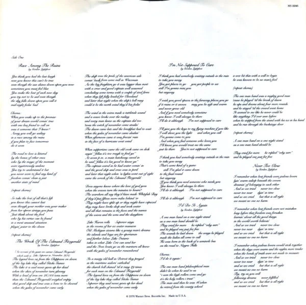 Gordon Lightfoot - Summertime Dream (LP, Album, Win) (Very Good Plus (VG+)) - Image 5