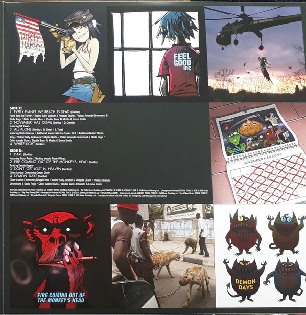 Gorillaz - Demon Days (2xLP, Album, RE, RM, RP) (Very Good Plus (VG+)) - Image 3