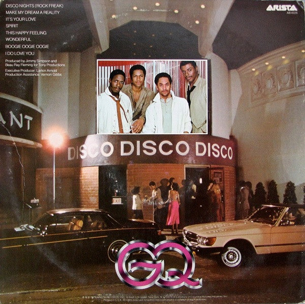 GQ - Disco Nights (LP, Album, Hub) (Near Mint (NM or M-)) - Image 2