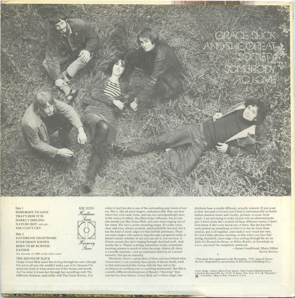 Grace Slick And The Great Society - Somebody To Love (LP, Comp) (Very Good Plus (VG+)) - Image 2