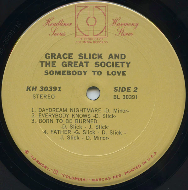 Grace Slick And The Great Society - Somebody To Love (LP, Comp) (Very Good Plus (VG+)) - Image 4