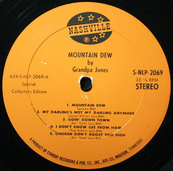 Grandpa Jones - Mountain Dew (LP, S/Edition) (Very Good Plus (VG+)) - Image 3