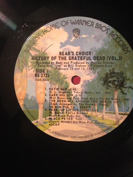 The Grateful Dead - History Of The Grateful Dead, Vol. 1 (Bear's Choice) (LP, Album, Ter) (Very Good Plus (VG+)) - Image 3