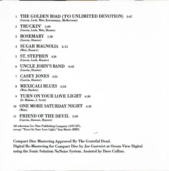 Grateful Dead* - Skeletons From The Closet (The Best Of Grateful Dead) (CD, Comp, Club, RE, RM) (Very Good Plus (VG+)) - Image 5
