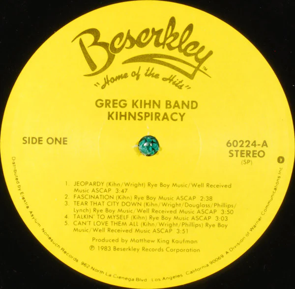 Greg Kihn Band - Kihnspiracy (LP, Album, Spe) (Very Good Plus (VG+)) - Image 3