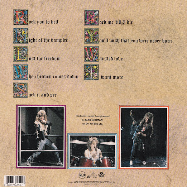 Grim Reaper - Rock You To Hell (LP, Album) (Near Mint (NM or M-)) - Image 2