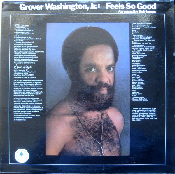 Grover Washington, Jr. - Feels So Good (LP, Album) (Very Good (VG)) - Image 2