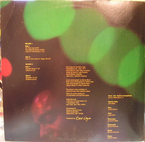 Grover Washington, Jr. - Live At The Bijou (2xLP, Album, Ter) (Very Good Plus (VG+)) - Image 3