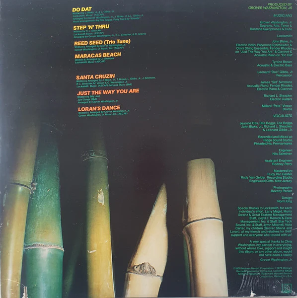 Grover Washington, Jr. - Reed Seed (LP, Album) (Very Good Plus (VG+)) - Image 2
