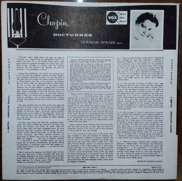 Guiomar Novaes / Frédéric Chopin - Chopin: Nocturnes (Complete) Vol. II (LP, Album, Aut) (Very Good (VG)) - Image 2