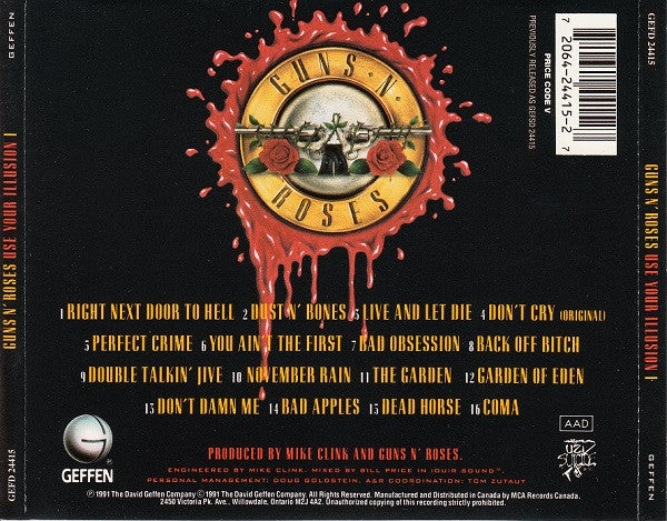 Guns N' Roses - Use Your Illusion I (CD, Album) (Very Good Plus (VG+)) - Image 2