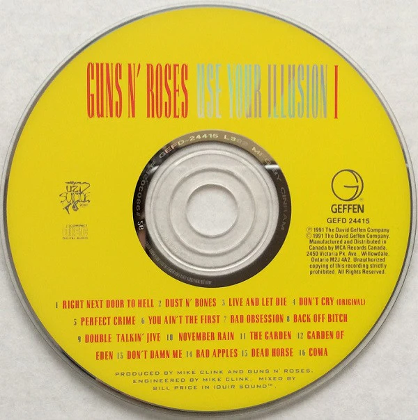 Guns N' Roses - Use Your Illusion I (CD, Album) (Very Good Plus (VG+)) - Image 3