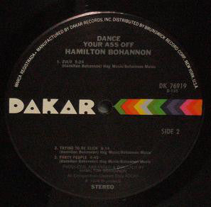 Hamilton Bohannon - Dance Your Ass Off (LP, Album, Pit) (Very Good (VG)) - Image 4