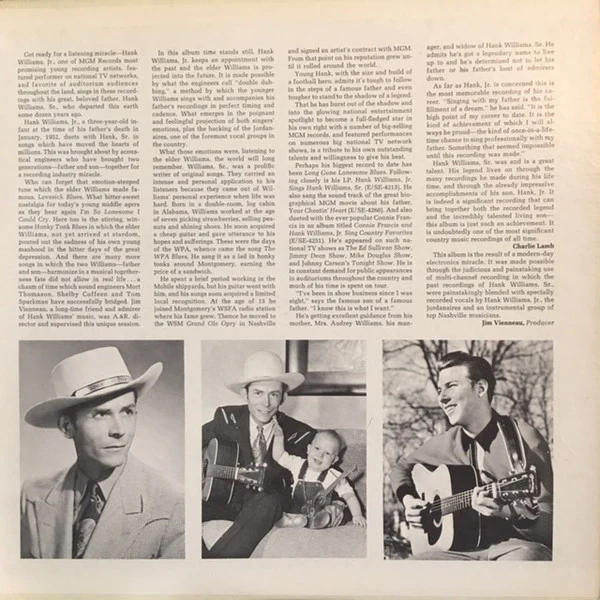 Hank Williams & Hank Williams Jr. - Father & Son (LP, Comp) (Very Good Plus (VG+)) - Image 4