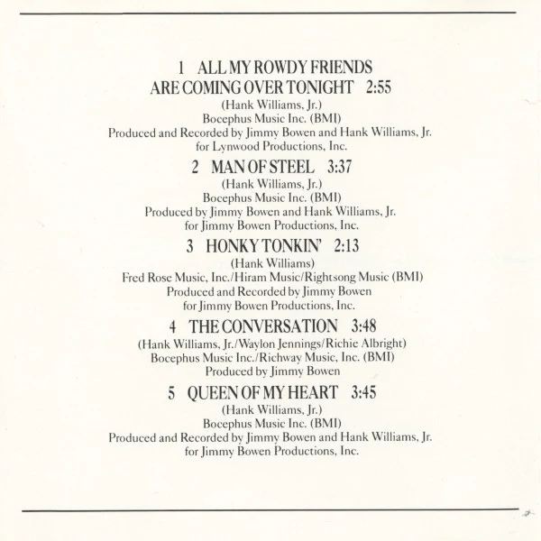 Hank Williams Jr. - Greatest Hits Volume 2 (CD, Comp) (Very Good Plus (VG+)) - Image 2