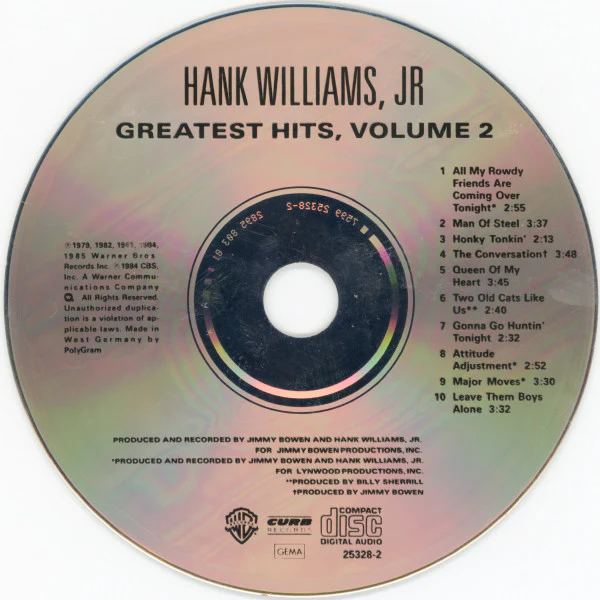 Hank Williams Jr. - Greatest Hits Volume 2 (CD, Comp) (Very Good Plus (VG+)) - Image 5