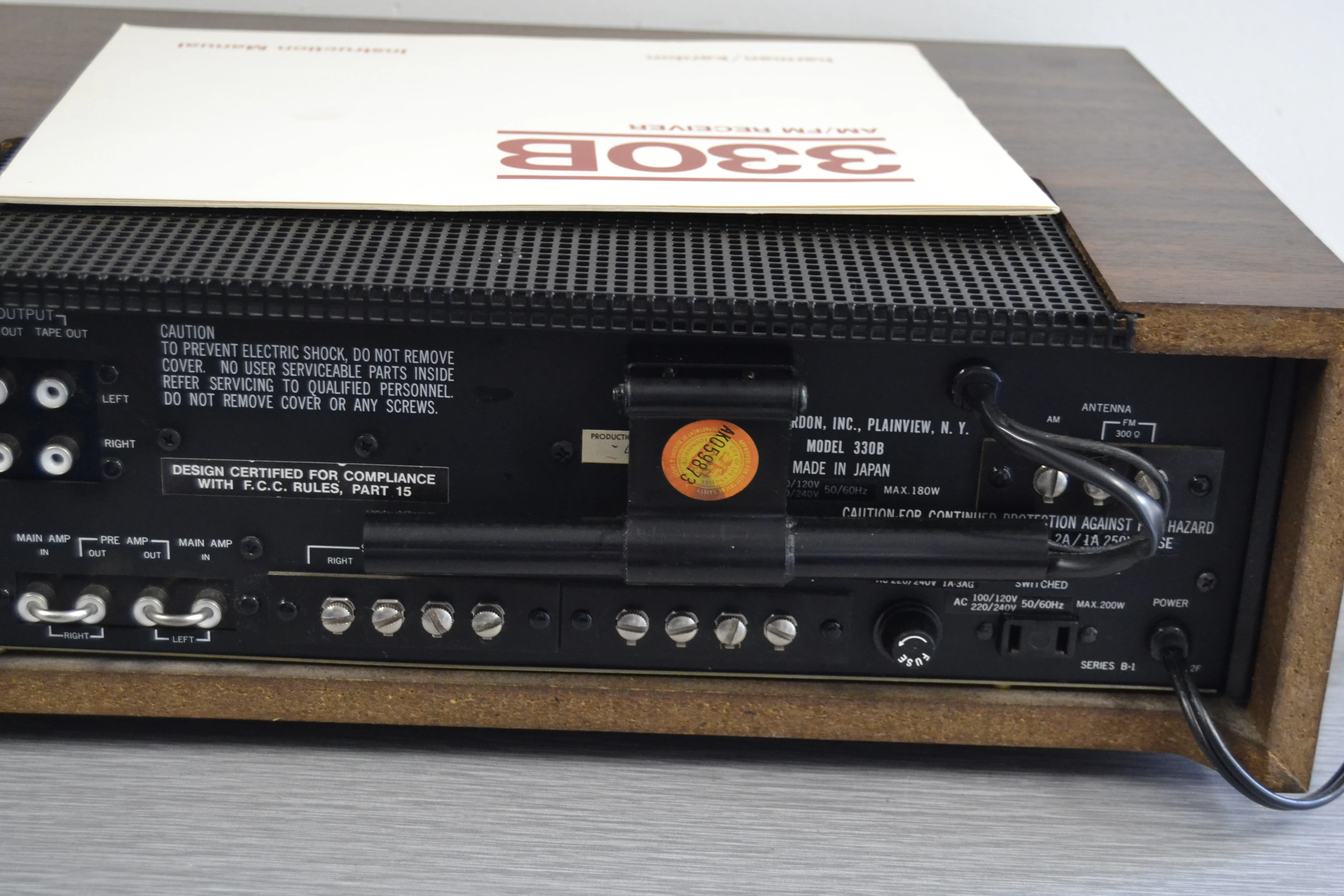 Harman Kardon 330B Stereo Receiver * Original Wood Case * Manual - Image 11