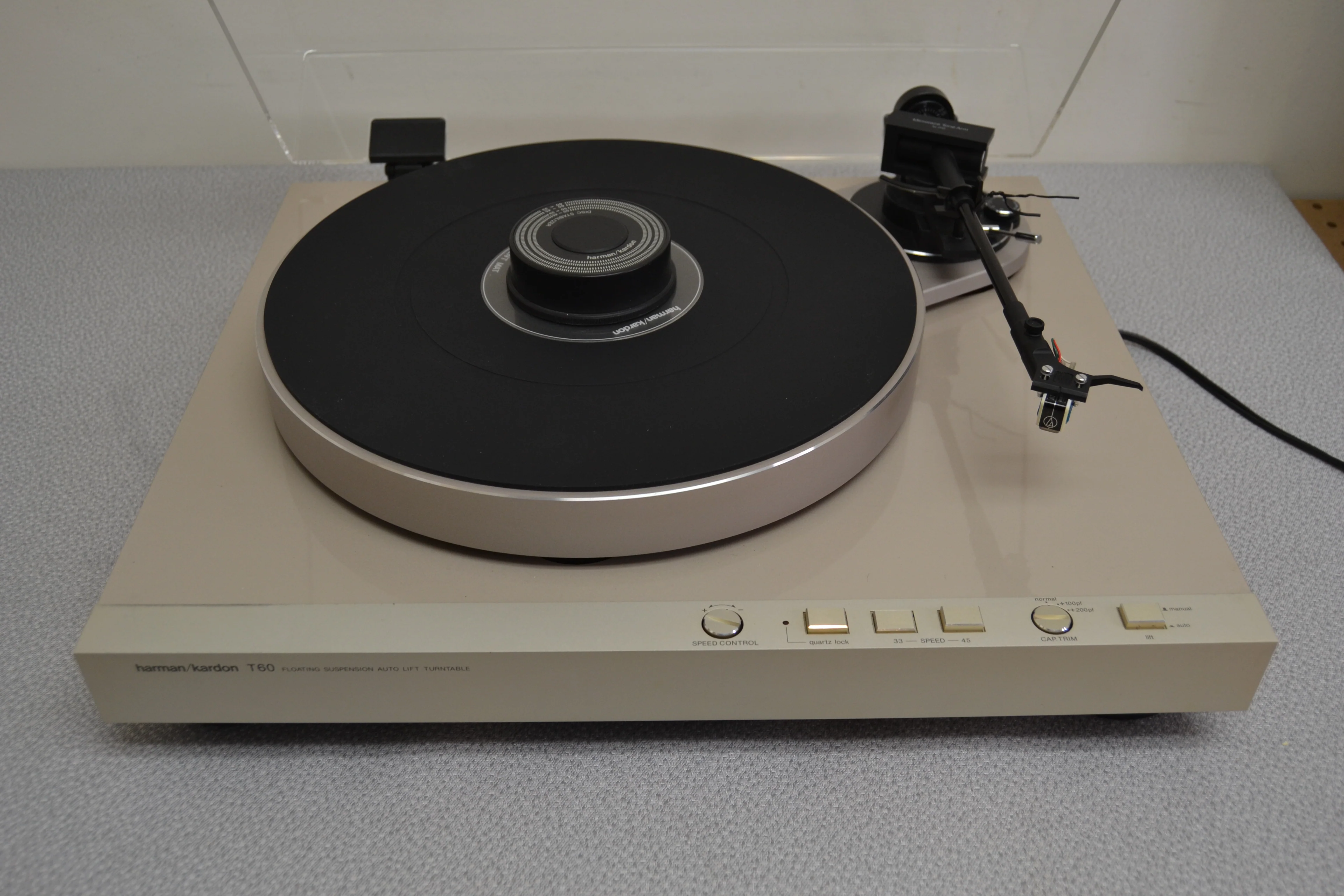Harman Kardon T-60 Belt Drive Quartz Locked Turntable * NEW Dust Cover - Image 2