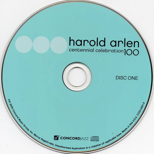 Harold Arlen - Various - Harold Arlen : Centennial Celebration 100 (2xCD, Comp) (Near Mint (NM or M-)) - Image 3