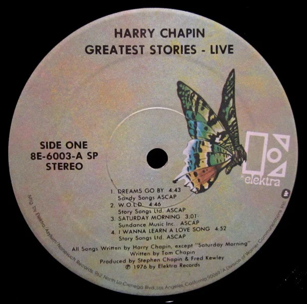 Harry Chapin - Greatest Stories - Live (2xLP, Album, RE, SP ) (Very Good Plus (VG+)) - Image 4